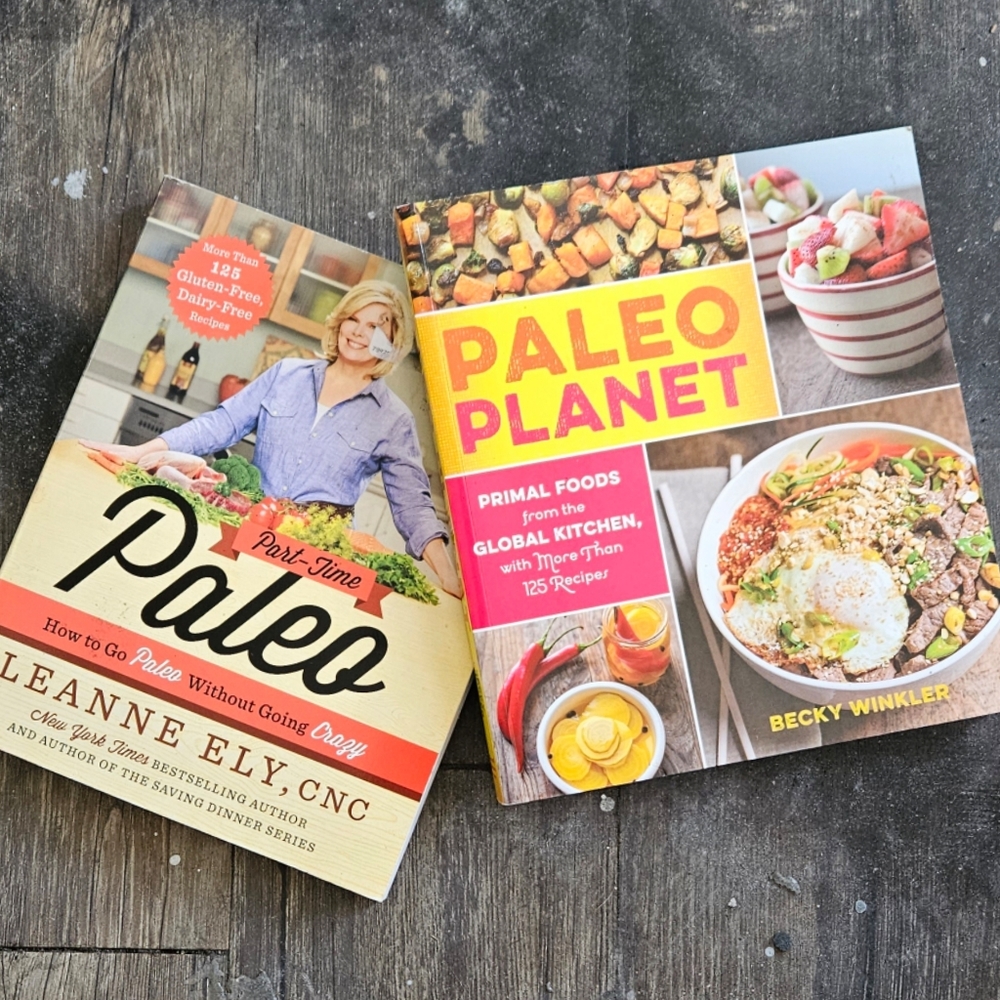 New 2 paleo cookbooks paleo planet hard cover part time paleo soft cover Heathly